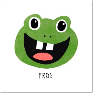 Frog face graphic art Posters and Art